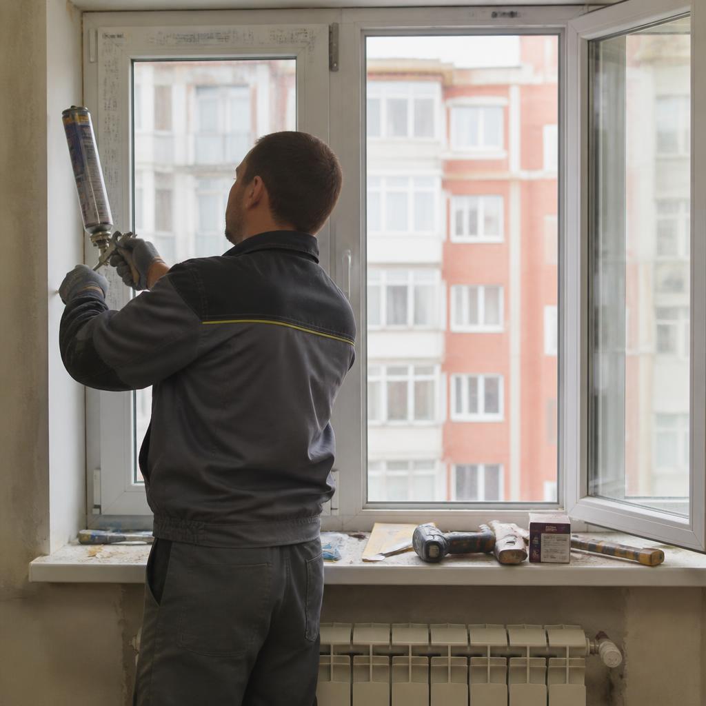 Монтаж окна Rehau Blitz в квартире